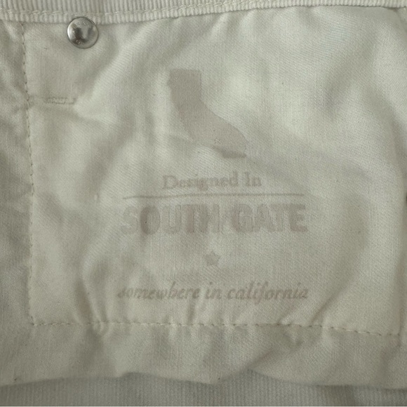 AG The Stevie Slim Straight Ankle Jeans Corduroy Cords Creme Ivory Stretch Sz 32 - Picture 16 of 16